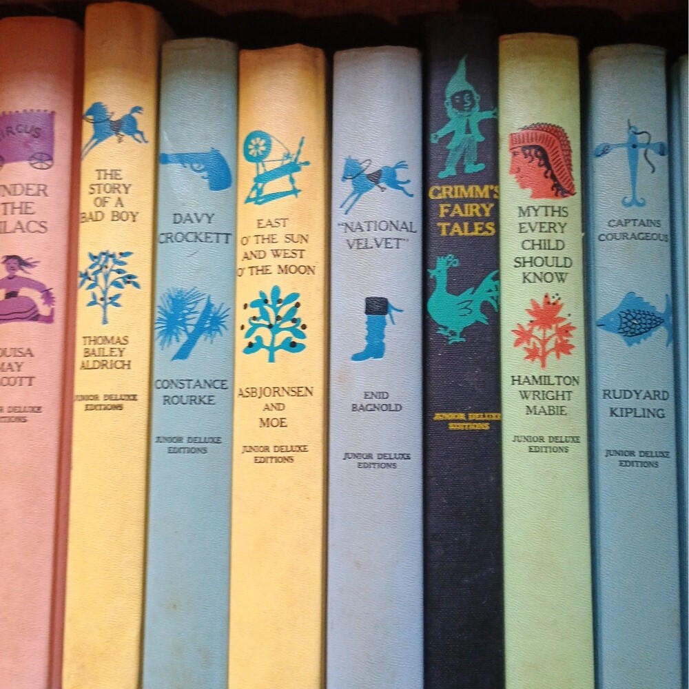 Vintage 1940s 1950s Junior Deluxe Edition Books Lot of 20 HC Children's Classics - Picture 4 of 11